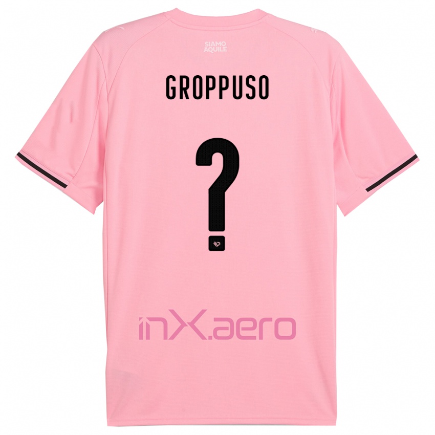 גברים Gabriele Groppuso #0 ורוד שחור ג'רזי ביתית 2025/26 חולצה קצרה