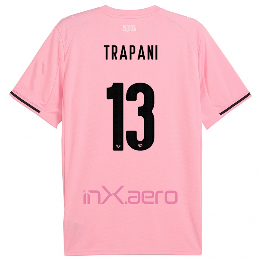 גברים Nicolò Trapani #13 ורוד שחור ג'רזי ביתית 2025/26 חולצה קצרה