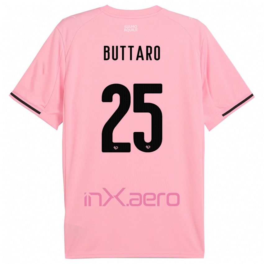 גברים אלסיו בוטארו #25 ורוד שחור ג'רזי ביתית 2025/26 חולצה קצרה
