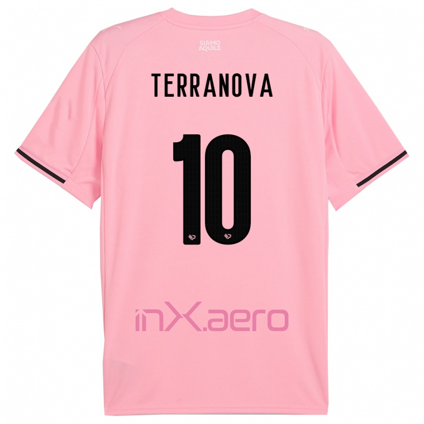 גברים Mattia Terranova #10 ורוד שחור ג'רזי ביתית 2025/26 חולצה קצרה