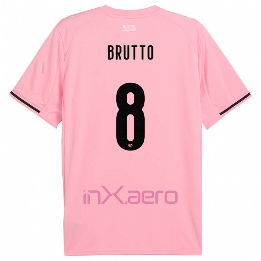 גברים ואלריו ברוטו #8 ורוד שחור ג'רזי ביתית 2025/26 חולצה קצרה