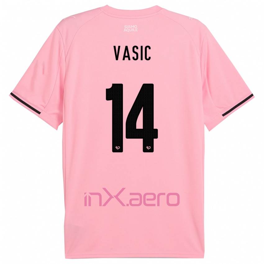 גברים אליוסה ואסיץ׳ #14 ורוד שחור ג'רזי ביתית 2025/26 חולצה קצרה