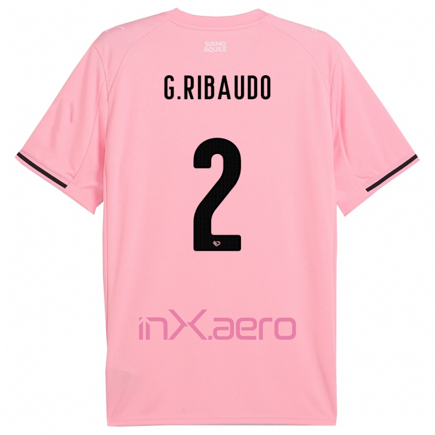 גברים Giorgio Ribaudo #2 ורוד שחור ג'רזי ביתית 2025/26 חולצה קצרה