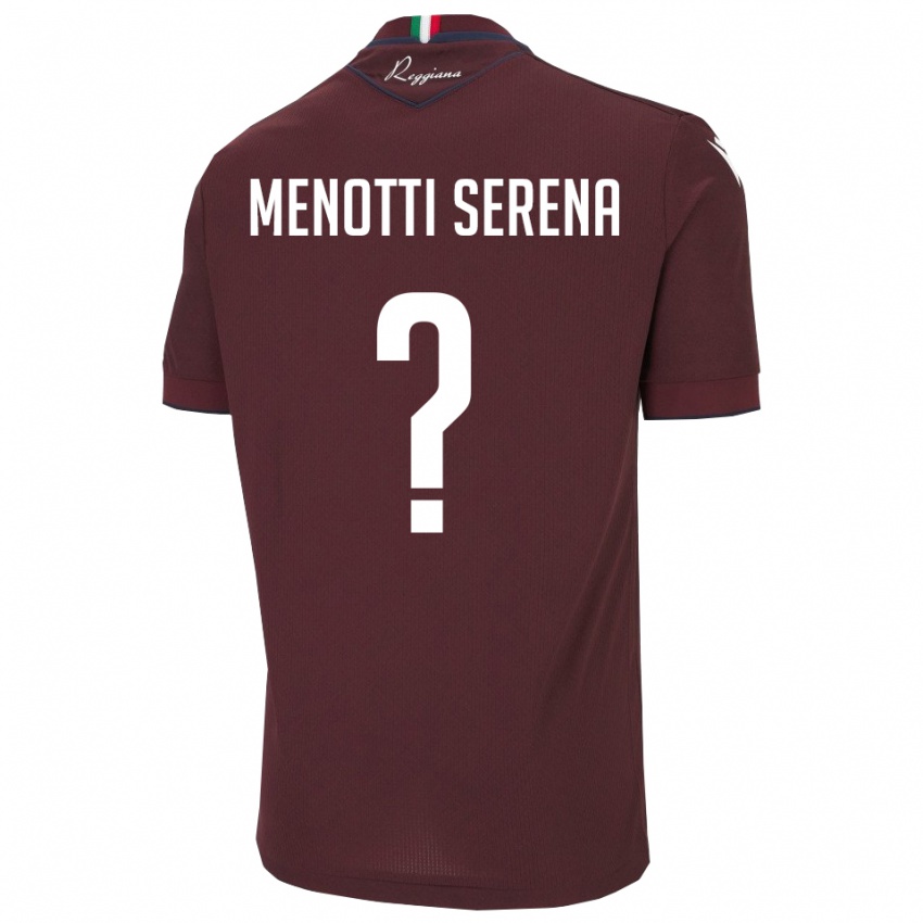 גברים Toma Menotti Serena #0 בורגונדי לבן ג'רזי ביתית 2025/26 חולצה קצרה