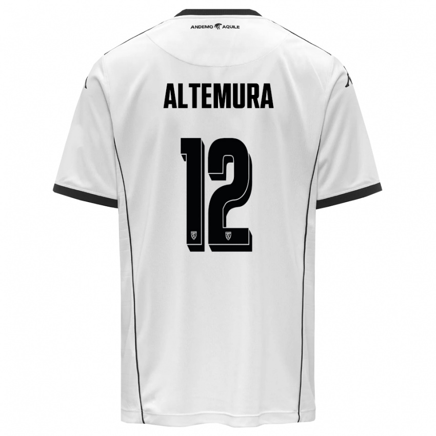 גברים Tommaso Altemura #12 לבן שחור ג'רזי ביתית 2025/26 חולצה קצרה