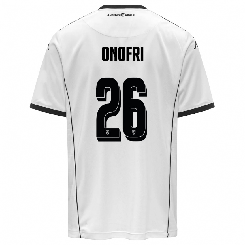 גברים מטאו אונופרי #26 לבן שחור ג'רזי ביתית 2025/26 חולצה קצרה
