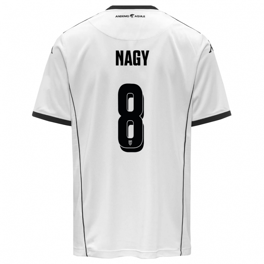 גברים אדם נאג' #8 לבן שחור ג'רזי ביתית 2025/26 חולצה קצרה