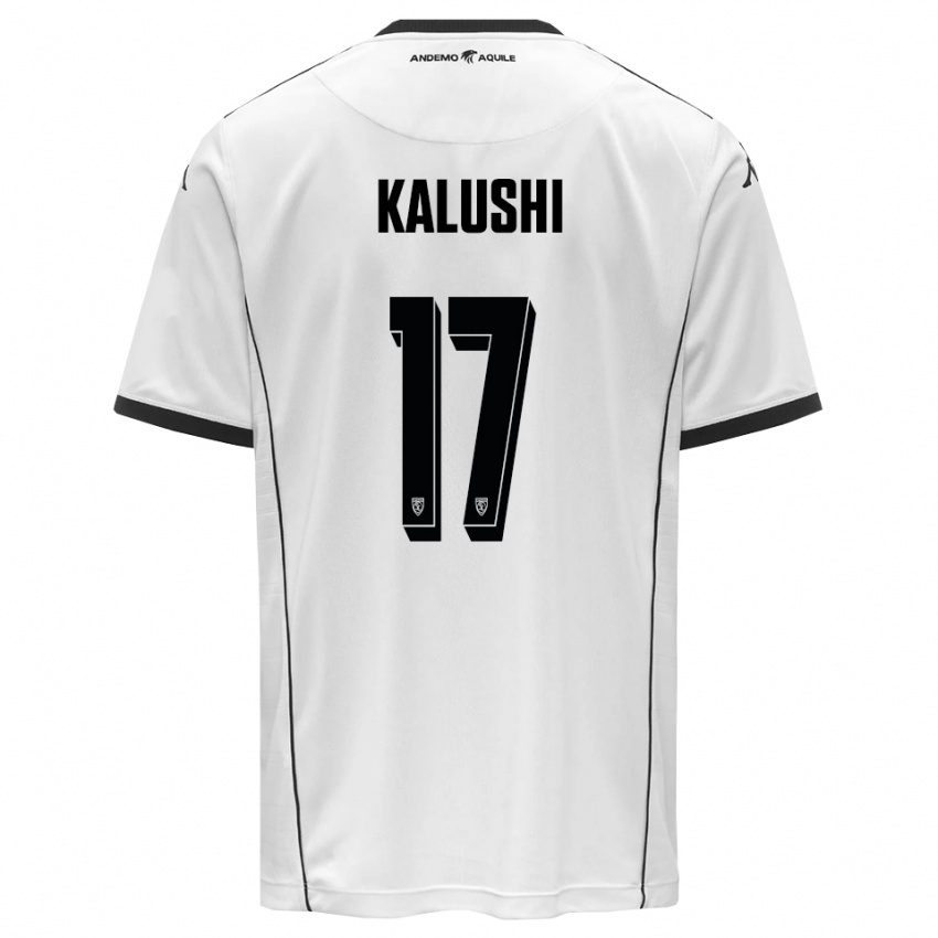 גברים Marvin Kalushi #17 לבן שחור ג'רזי ביתית 2025/26 חולצה קצרה