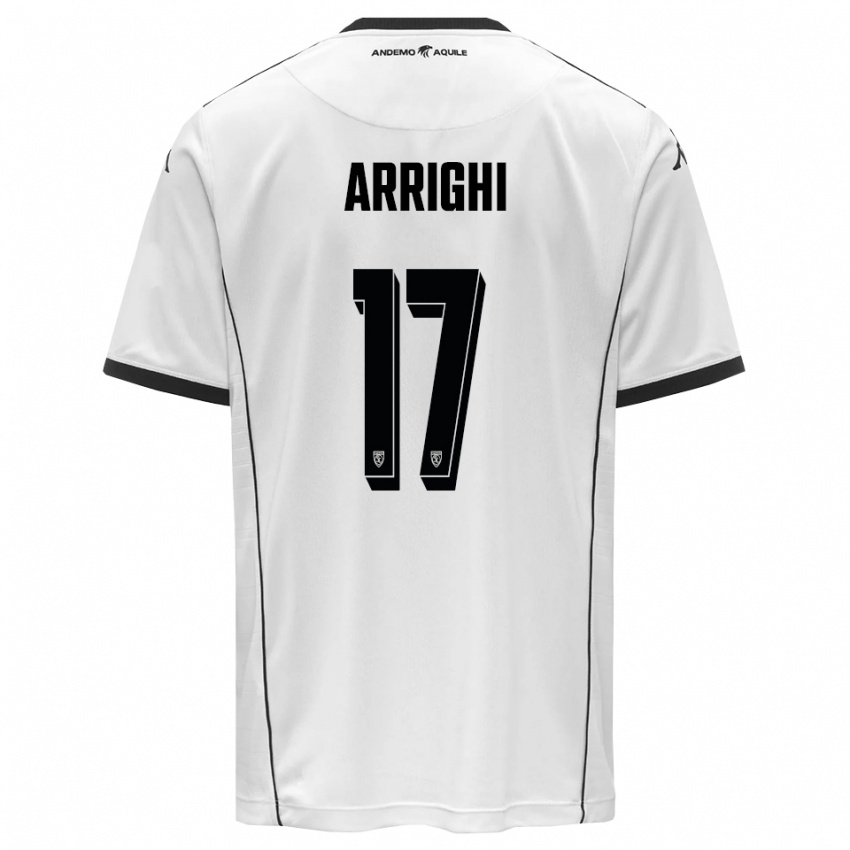 גברים Matteo Arrighi #17 לבן שחור ג'רזי ביתית 2025/26 חולצה קצרה