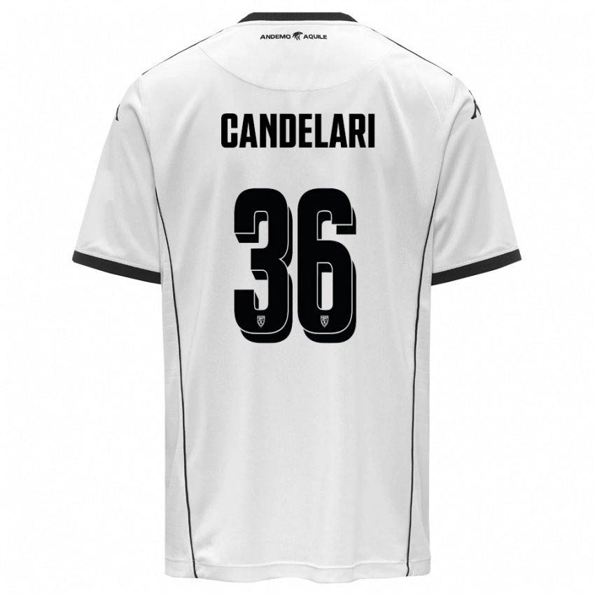 גברים פייטרו קנדלארי #36 לבן שחור ג'רזי ביתית 2025/26 חולצה קצרה