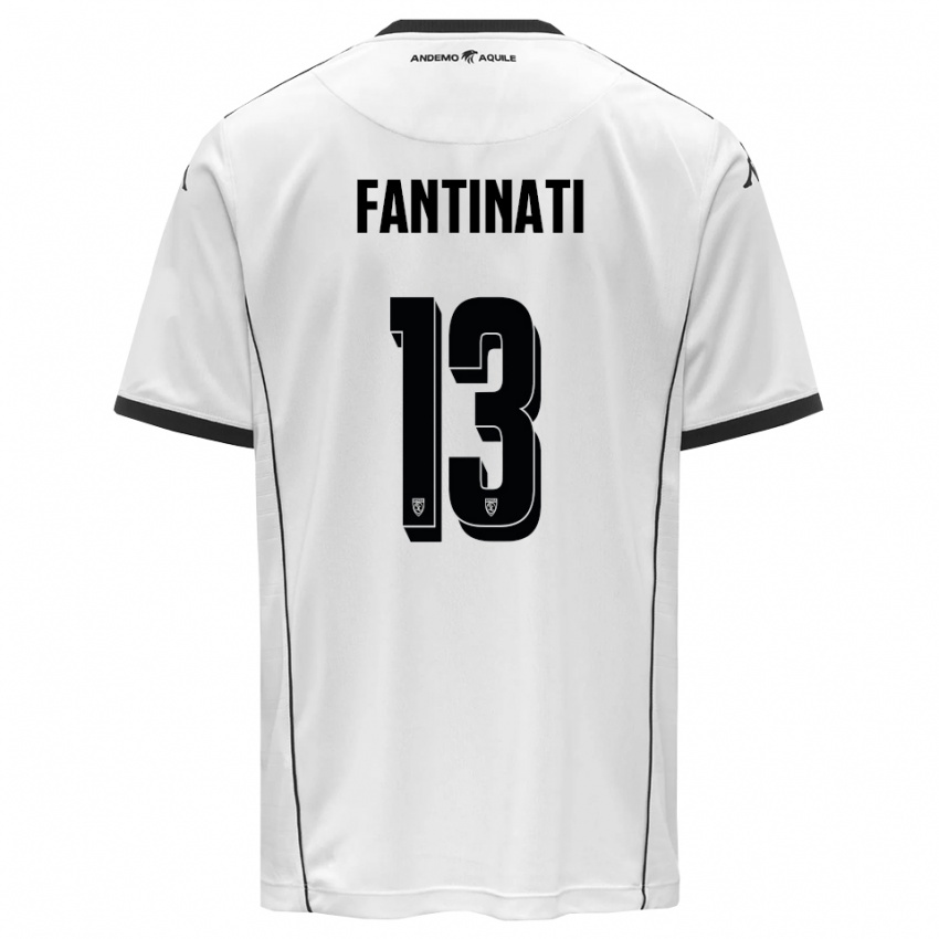 גברים כריסטיאן פנטינאטי #13 לבן שחור ג'רזי ביתית 2025/26 חולצה קצרה