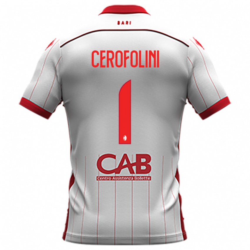 גברים Michele Cerofolini #1 לבן אדום ג'רזי ביתית 2025/26 חולצה קצרה