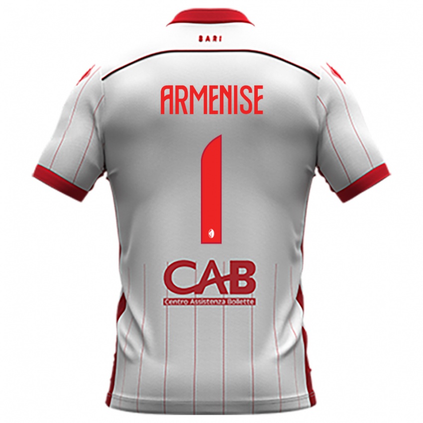 גברים Gaetano Armenise #1 לבן אדום ג'רזי ביתית 2025/26 חולצה קצרה