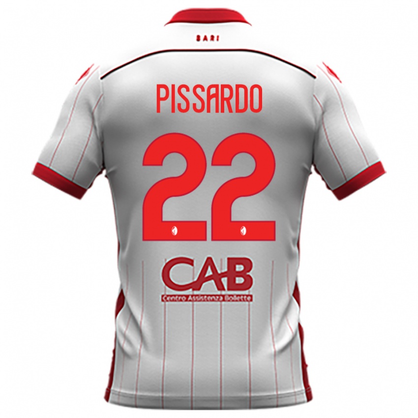 גברים מרקו פיסארדו #22 לבן אדום ג'רזי ביתית 2025/26 חולצה קצרה