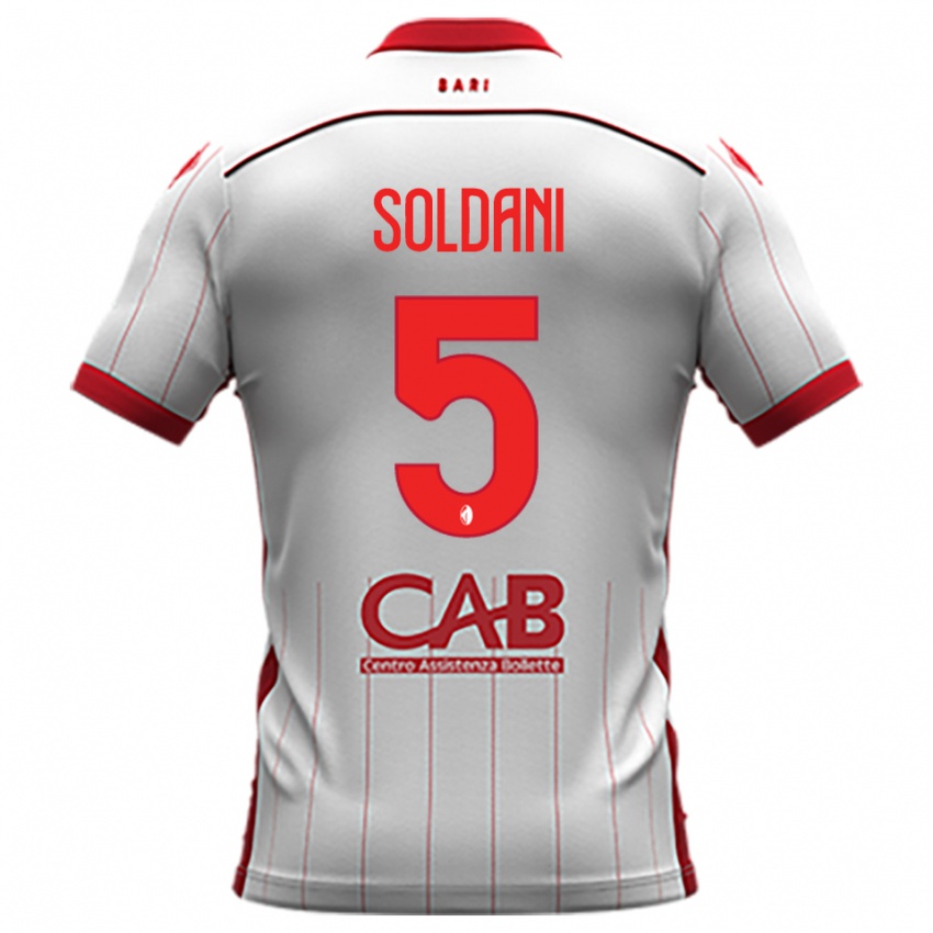 גברים Mauro Soldani #5 לבן אדום ג'רזי ביתית 2025/26 חולצה קצרה