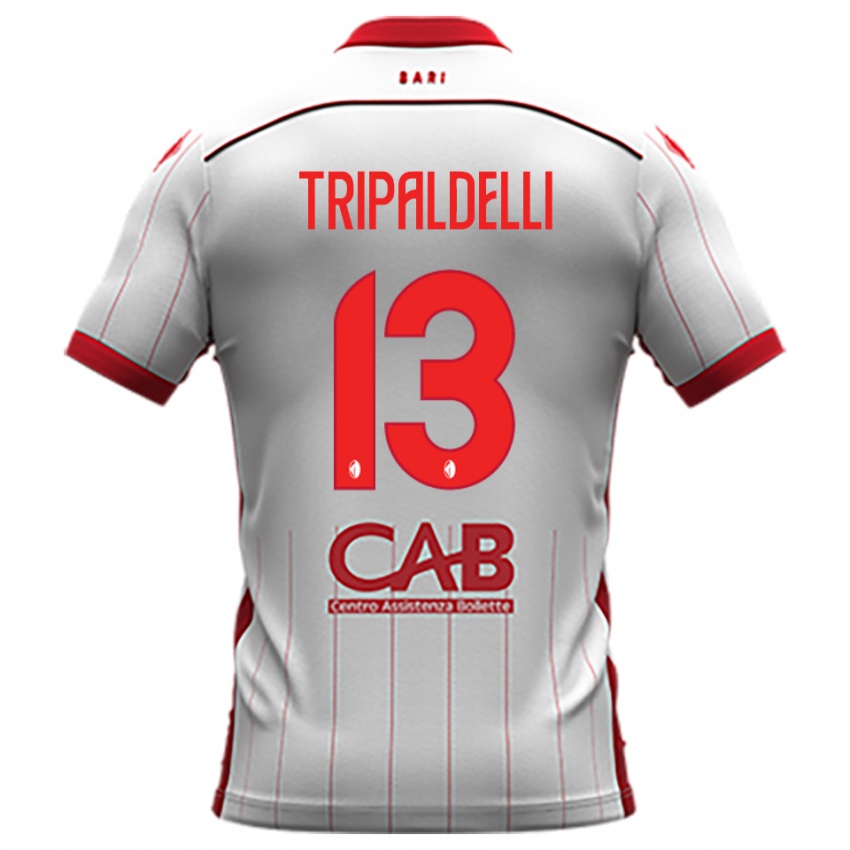 גברים Alessandro Tripaldelli #13 לבן אדום ג'רזי ביתית 2025/26 חולצה קצרה