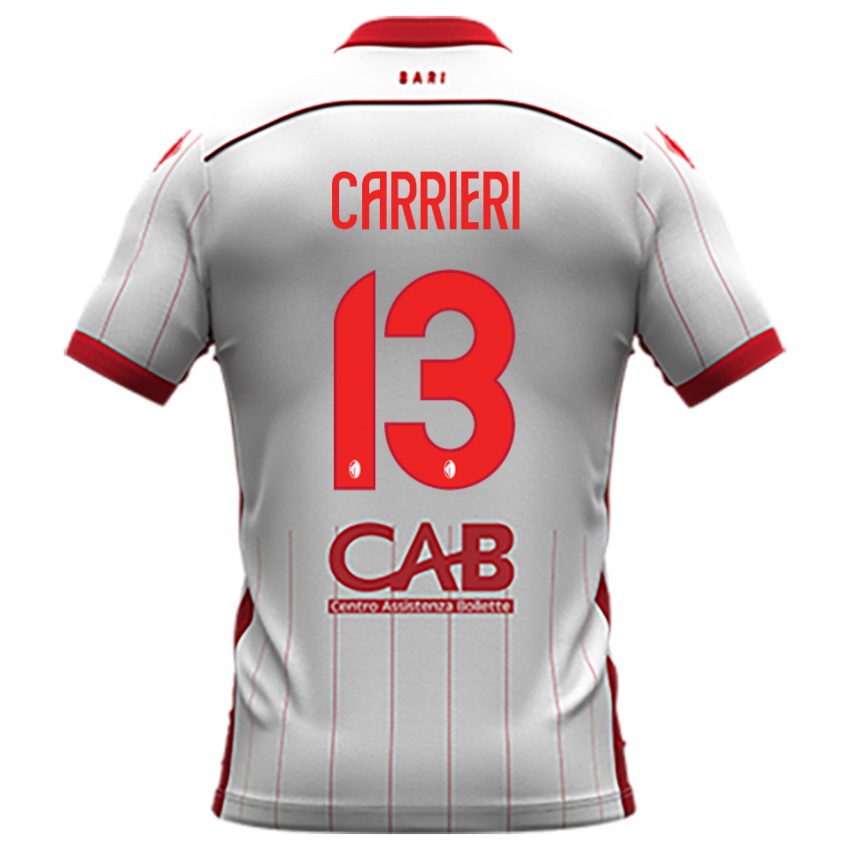 גברים Vitantonio Carrieri #13 לבן אדום ג'רזי ביתית 2025/26 חולצה קצרה