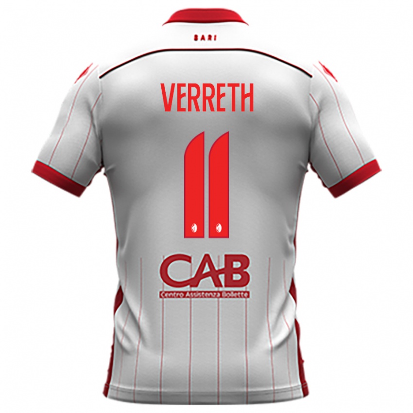 גברים מתיאס וורת' #11 לבן אדום ג'רזי ביתית 2025/26 חולצה קצרה