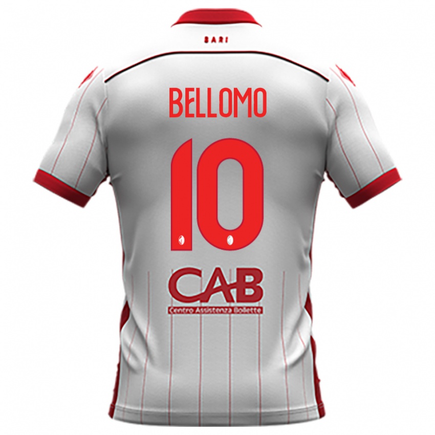 גברים Nicola Bellomo #10 לבן אדום ג'רזי ביתית 2025/26 חולצה קצרה