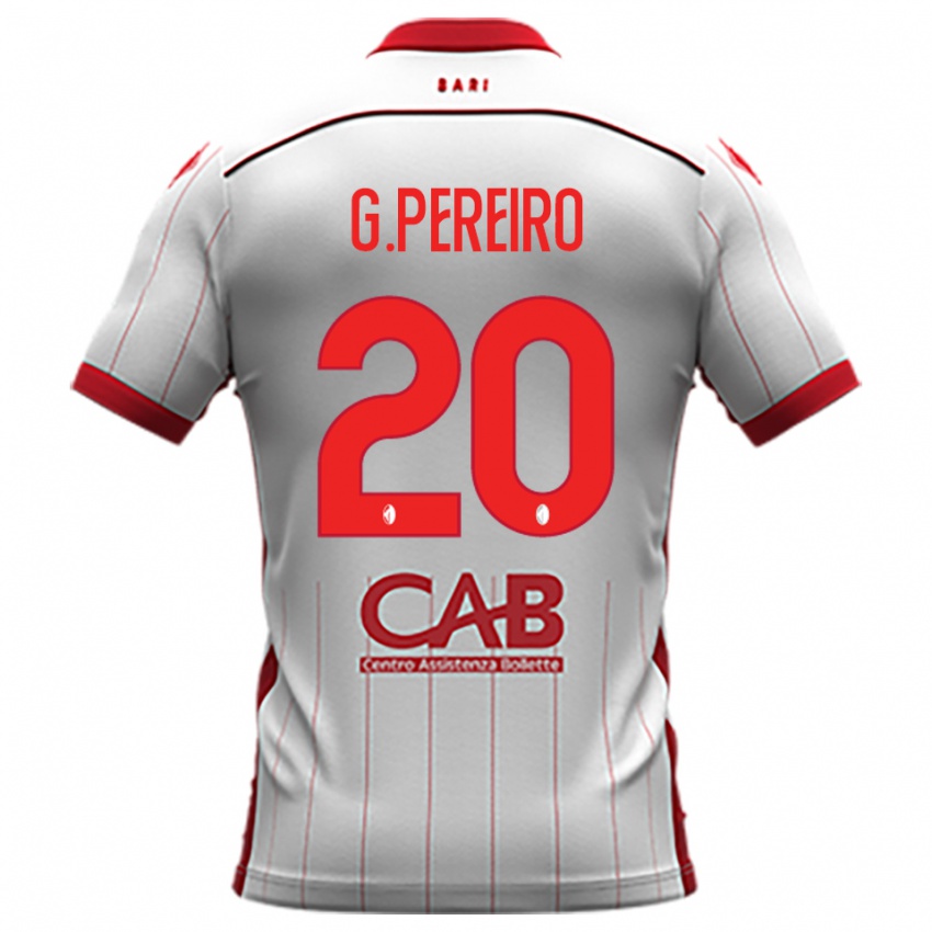 גברים גסטון פריירו #20 לבן אדום ג'רזי ביתית 2025/26 חולצה קצרה