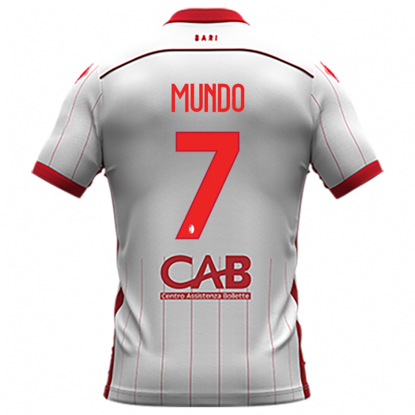 גברים ניקולו מונדו #7 לבן אדום ג'רזי ביתית 2025/26 חולצה קצרה