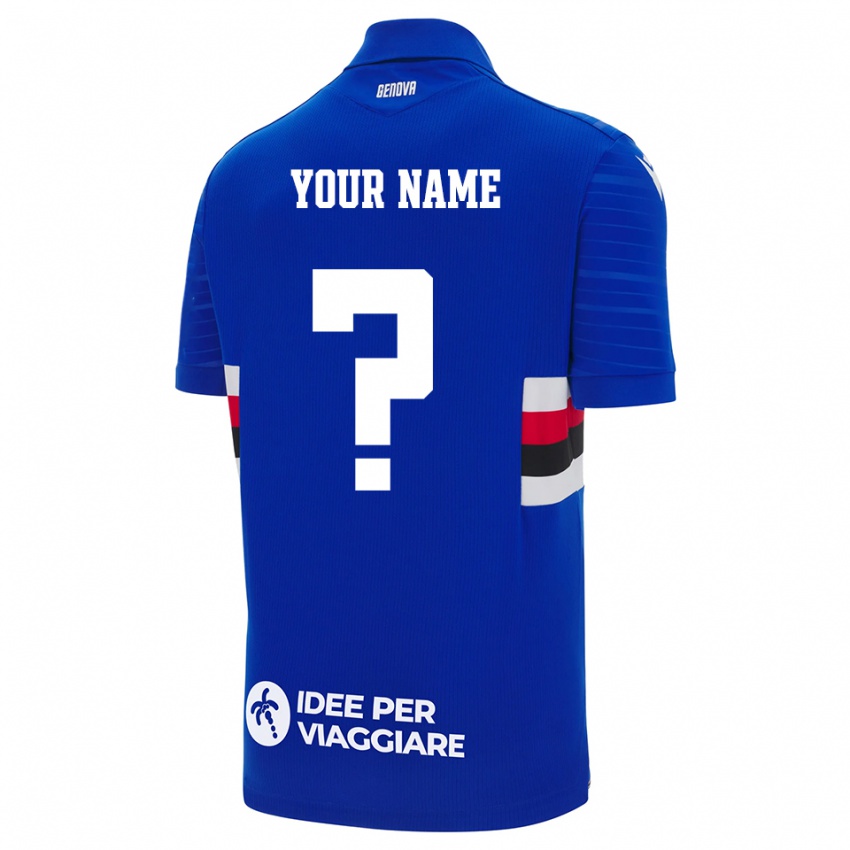 גברים השם שלך #0 כחול לבן ג'רזי ביתית 2025/26 חולצה קצרה