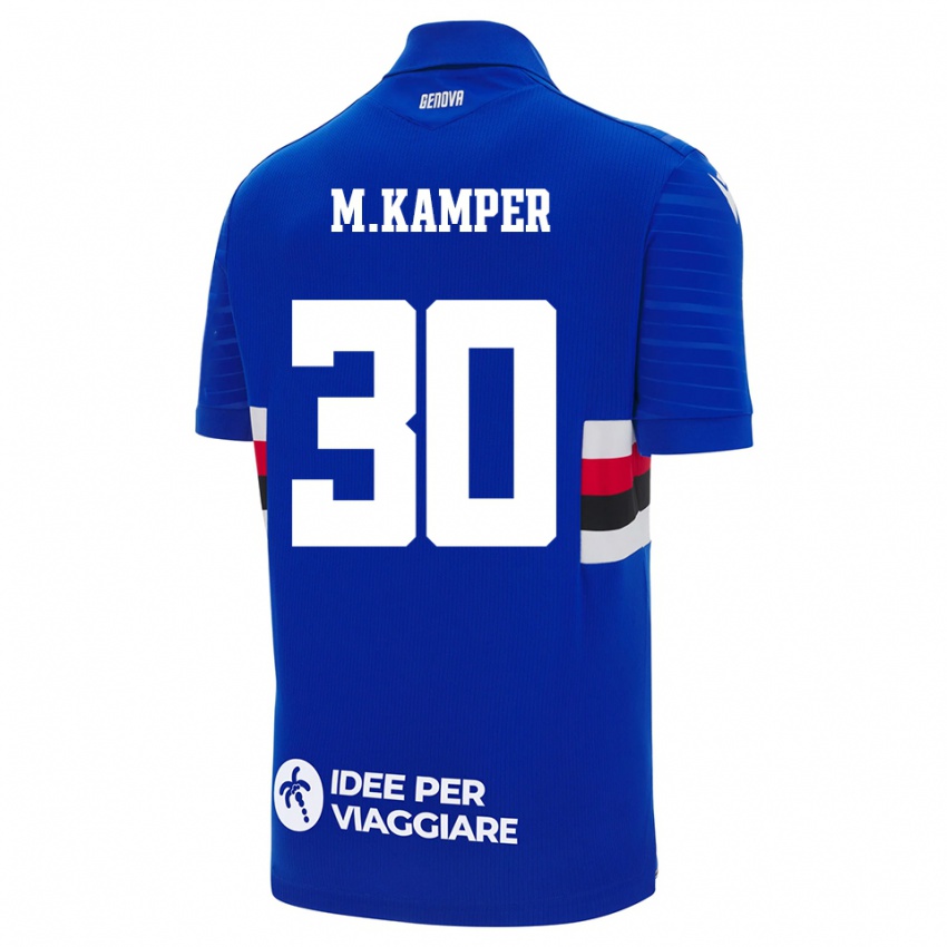 גברים Maia Leona Kamper Rodrigues #30 כחול לבן ג'רזי ביתית 2025/26 חולצה קצרה