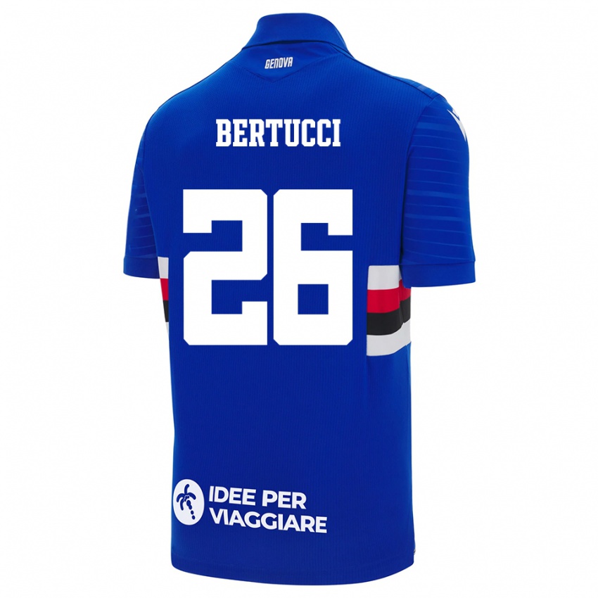 גברים סופיה ברטוצ'י #26 כחול לבן ג'רזי ביתית 2025/26 חולצה קצרה