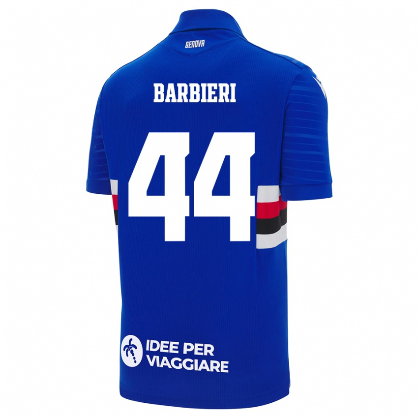 גברים Alice Barbieri #44 כחול לבן ג'רזי ביתית 2025/26 חולצה קצרה