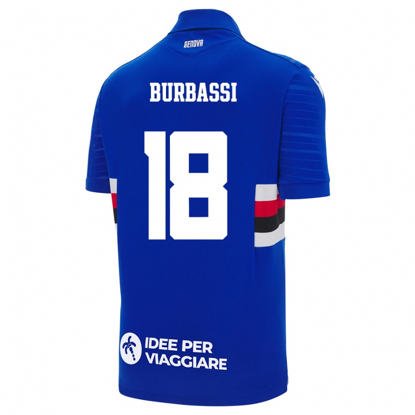 גברים Giada Burbassi #18 כחול לבן ג'רזי ביתית 2025/26 חולצה קצרה