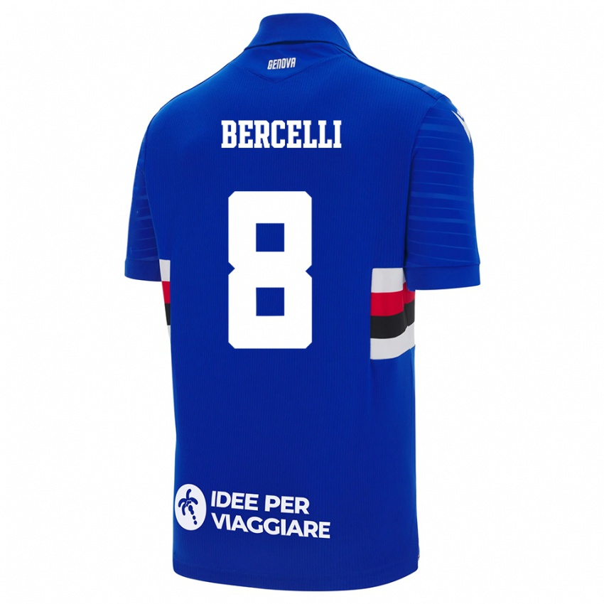 גברים קיארה ברצ׳לי #8 כחול לבן ג'רזי ביתית 2025/26 חולצה קצרה