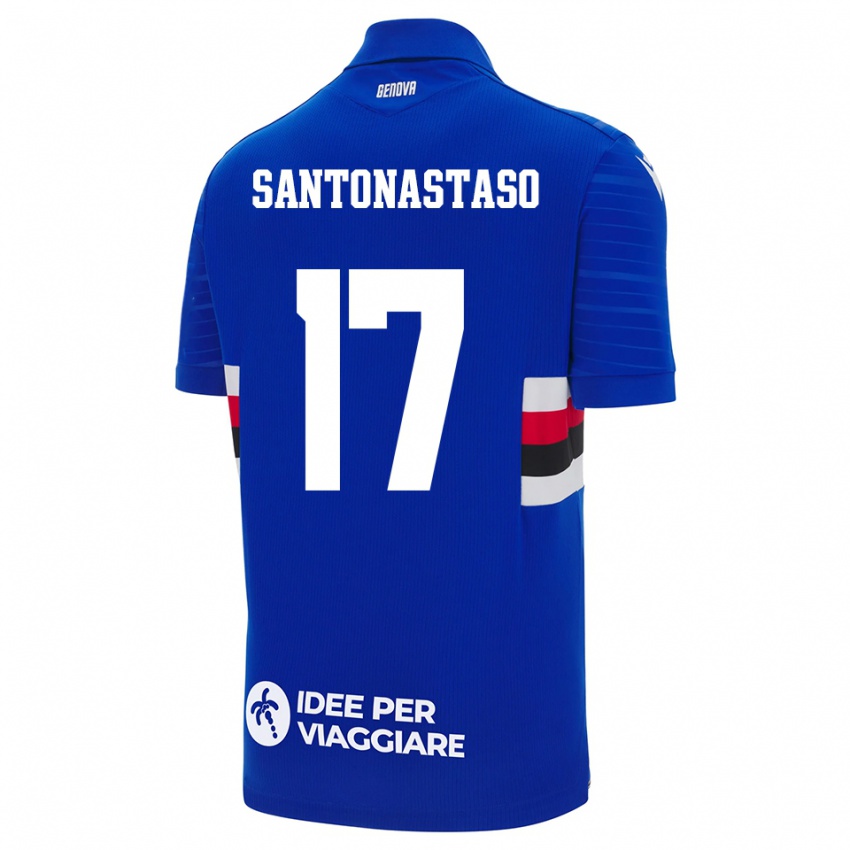 גברים וינצ׳נסו סנטונסטאסו #17 כחול לבן ג'רזי ביתית 2025/26 חולצה קצרה