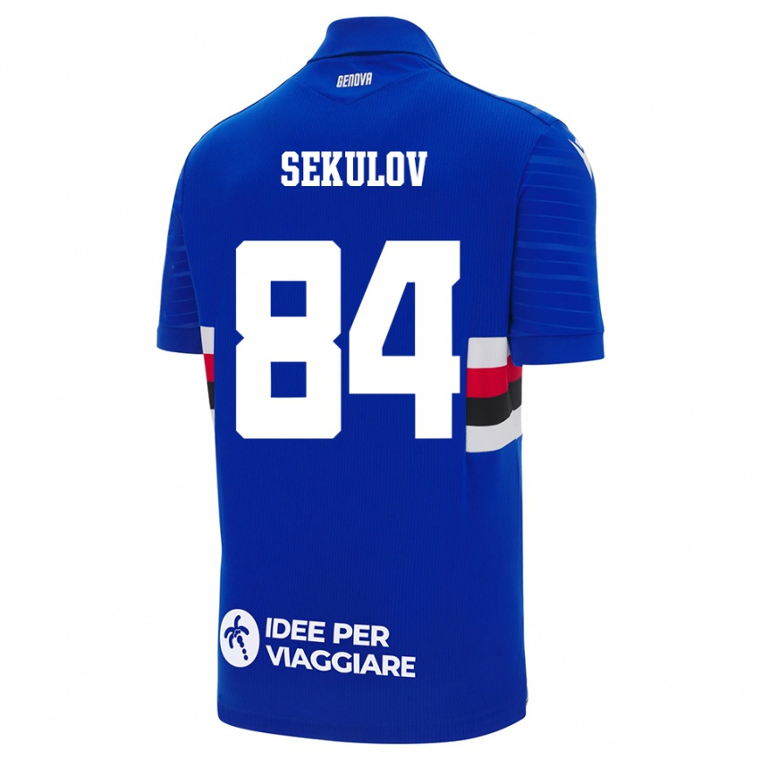 גברים Nikola Sekulov #84 כחול לבן ג'רזי ביתית 2025/26 חולצה קצרה