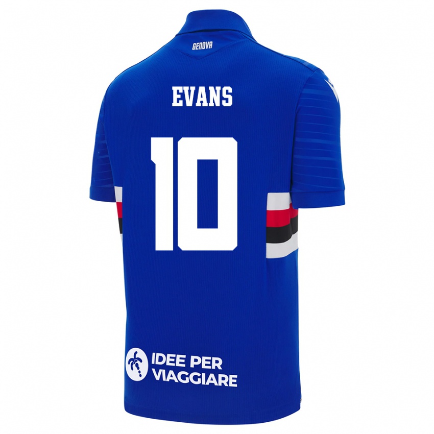 גברים Maya Evans #10 כחול לבן ג'רזי ביתית 2025/26 חולצה קצרה