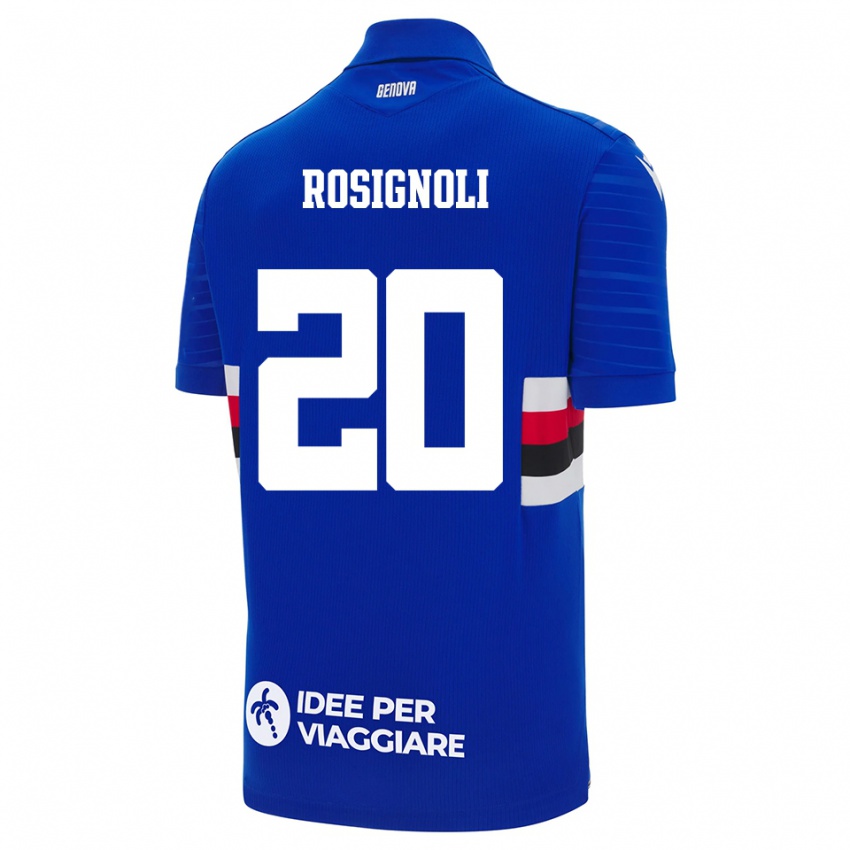 גברים Syria Rosignoli #20 כחול לבן ג'רזי ביתית 2025/26 חולצה קצרה