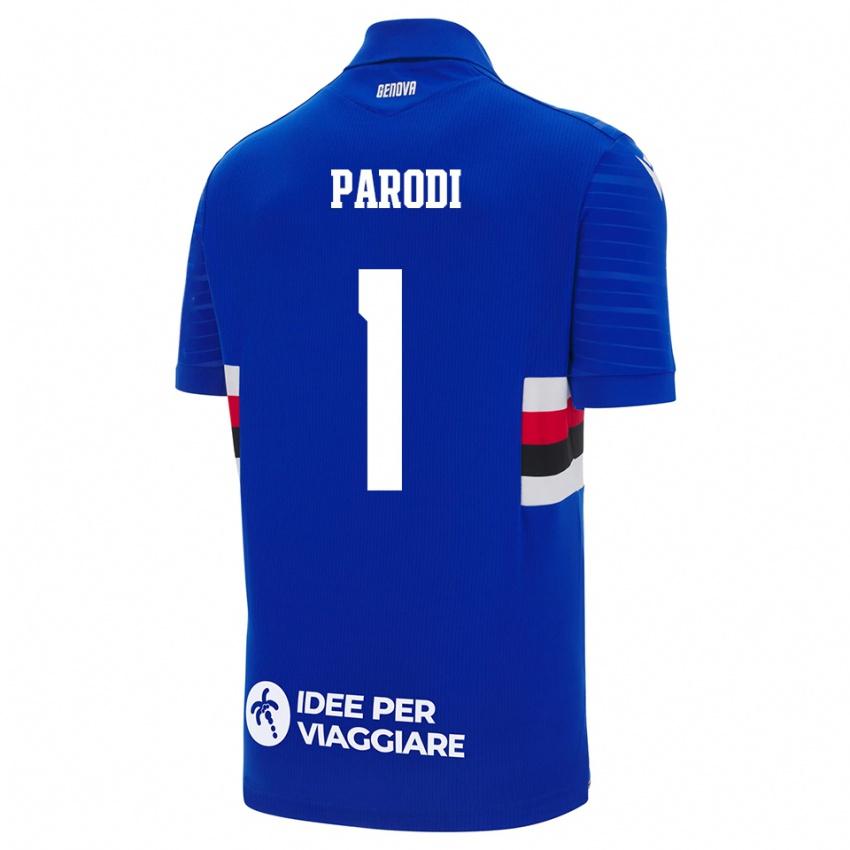 גברים Alessio Parodi #1 כחול לבן ג'רזי ביתית 2025/26 חולצה קצרה