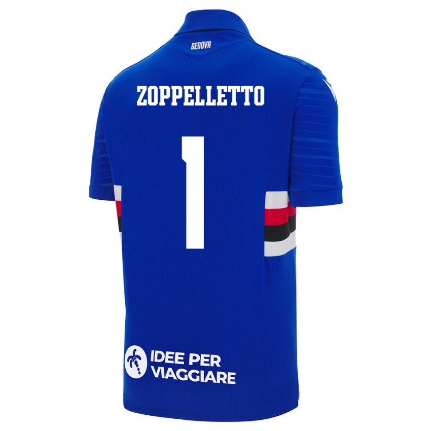 גברים David Zoppelletto #1 כחול לבן ג'רזי ביתית 2025/26 חולצה קצרה