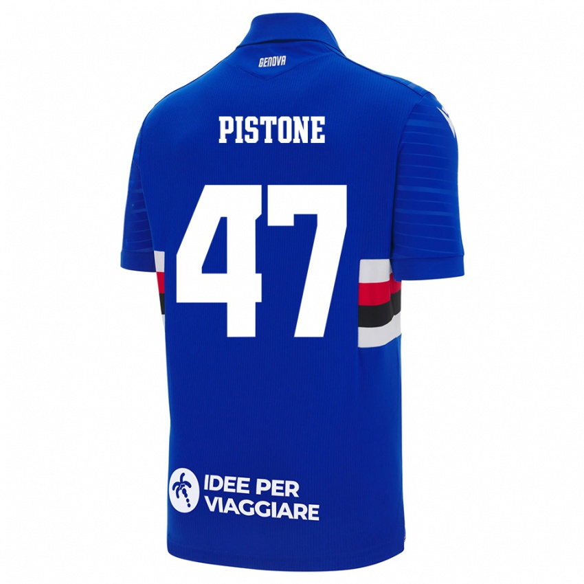 גברים Giovanni Pistone #47 כחול לבן ג'רזי ביתית 2025/26 חולצה קצרה