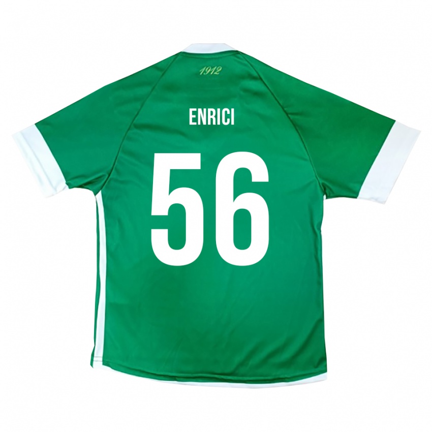 גברים פטריק אנריצ'י #56 ירוק לבן ג'רזי ביתית 2025/26 חולצה קצרה