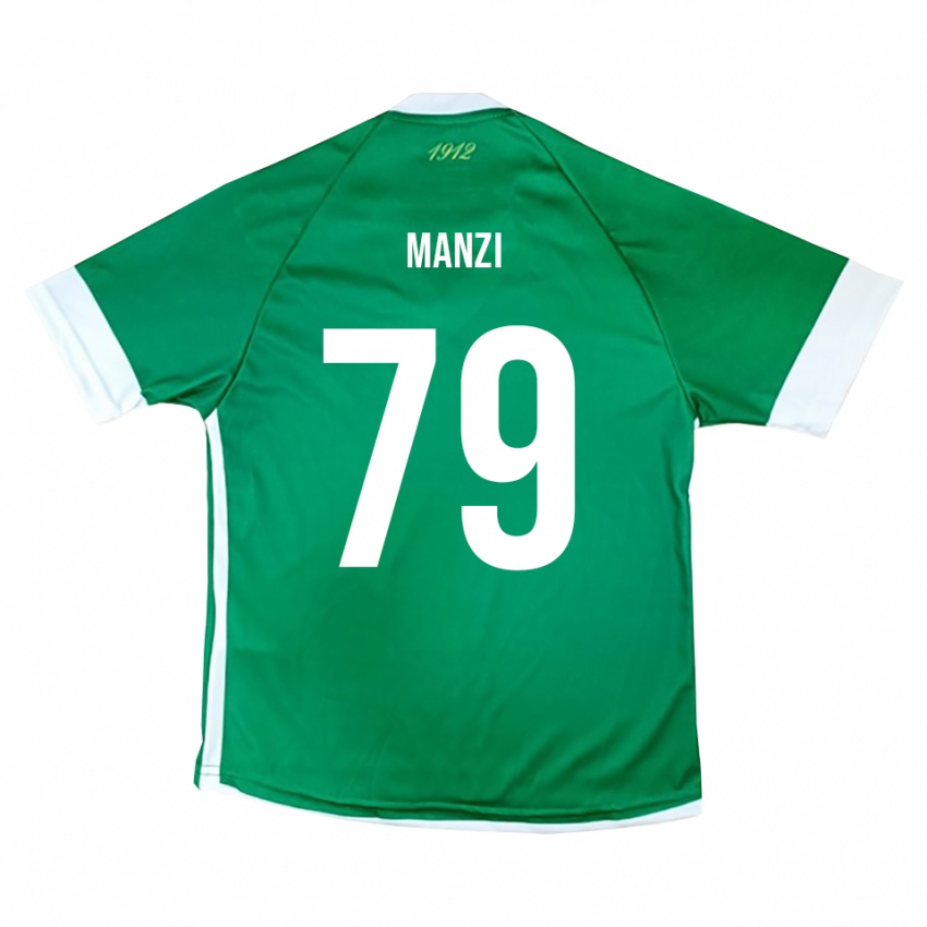 גברים קלאודיו מאנצי #79 ירוק לבן ג'רזי ביתית 2025/26 חולצה קצרה