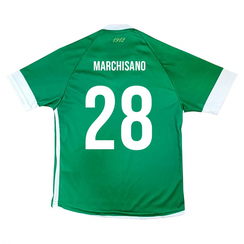 גברים מתאו מרצ'יסאנו #28 ירוק לבן ג'רזי ביתית 2025/26 חולצה קצרה