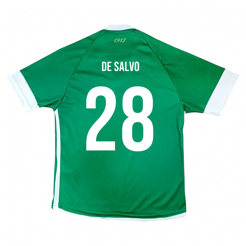 גברים אוגו די סאלבו #28 ירוק לבן ג'רזי ביתית 2025/26 חולצה קצרה