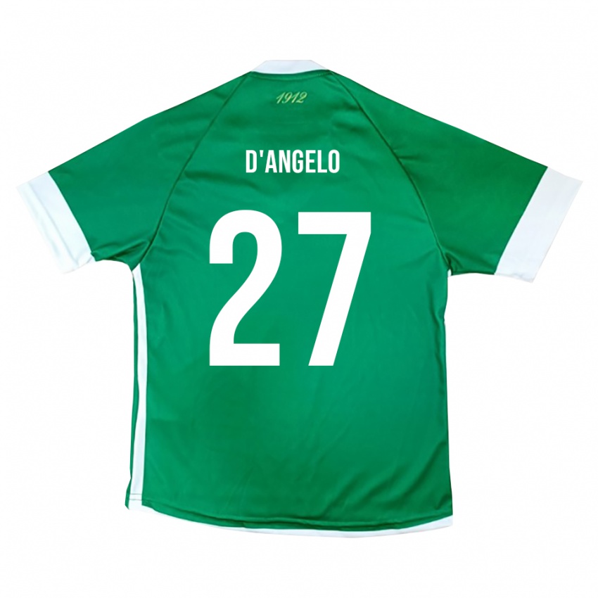 גברים Sonny D'angelo #27 ירוק לבן ג'רזי ביתית 2025/26 חולצה קצרה