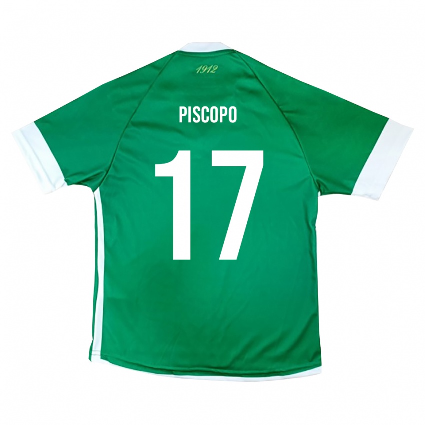 גברים Francesco Piscopo #17 ירוק לבן ג'רזי ביתית 2025/26 חולצה קצרה