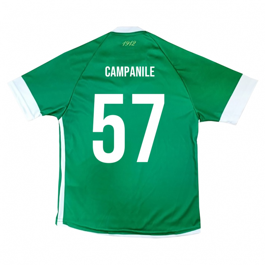 גברים אלסנדרו קמפניל #57 ירוק לבן ג'רזי ביתית 2025/26 חולצה קצרה