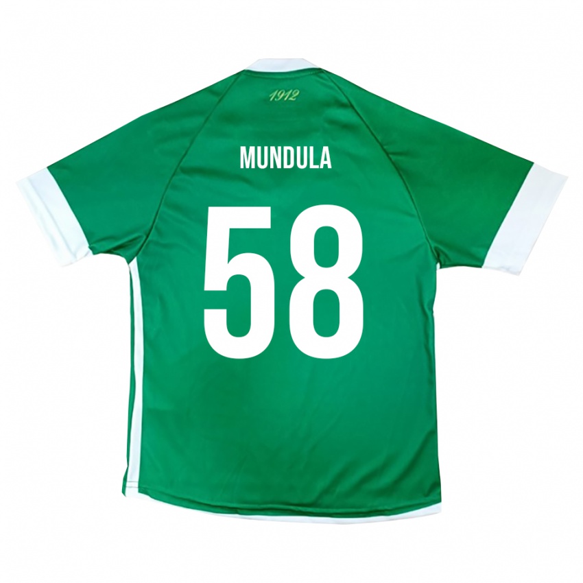 גברים Ciro Mundula #58 ירוק לבן ג'רזי ביתית 2025/26 חולצה קצרה