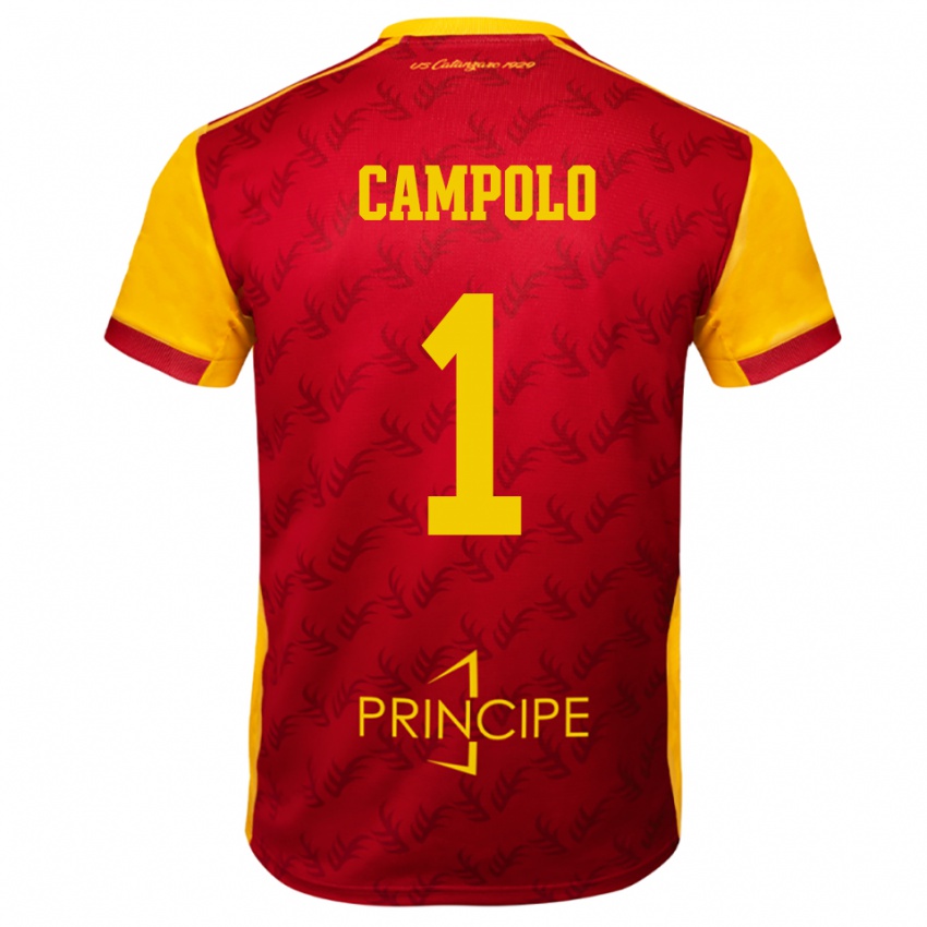 גברים Alessandro Campolo #1 צהוב אדום ג'רזי ביתית 2025/26 חולצה קצרה