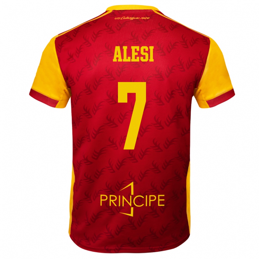 גברים גבריאל אלסי #7 צהוב אדום ג'רזי ביתית 2025/26 חולצה קצרה
