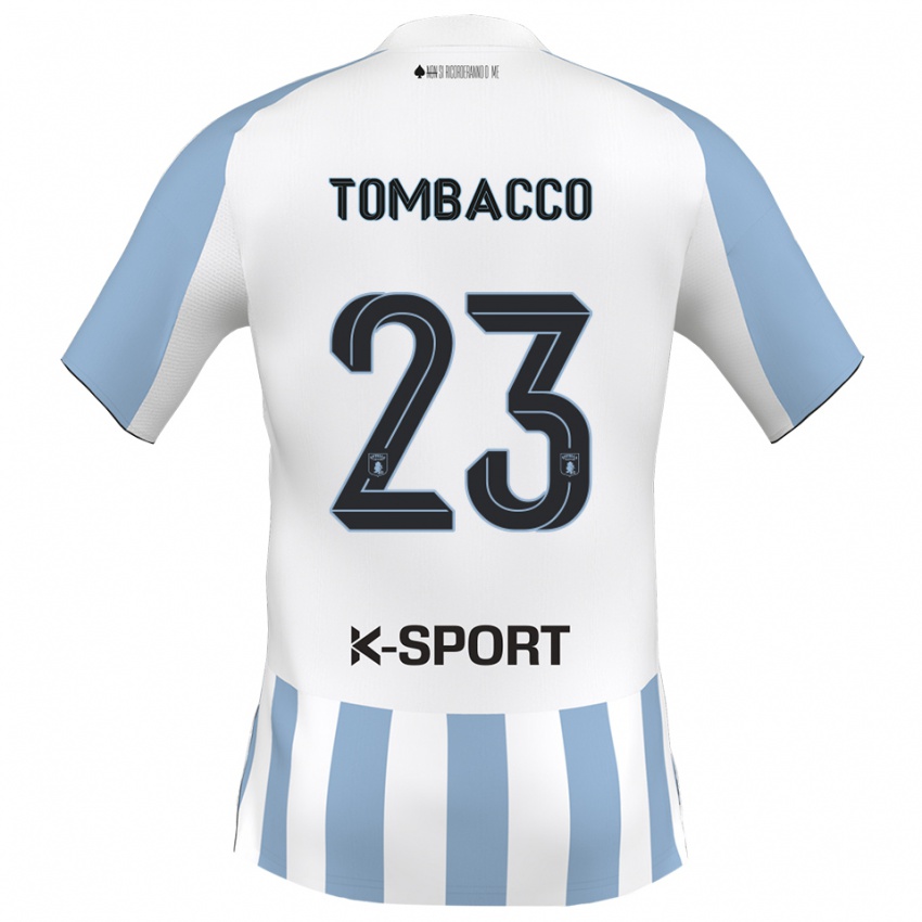 גברים Federico Tombacco #23 לבן כחול שמיים ג'רזי ביתית 2025/26 חולצה קצרה