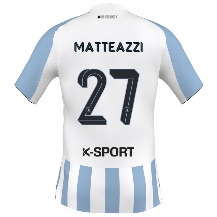 גברים ארנסטו מתיאזי #27 לבן כחול שמיים ג'רזי ביתית 2025/26 חולצה קצרה